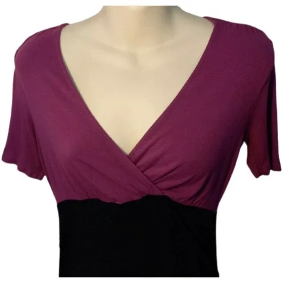 Size 10 MATERNITY Faux Wrap Nursing Stretchy Dress - Picture 3 of 6